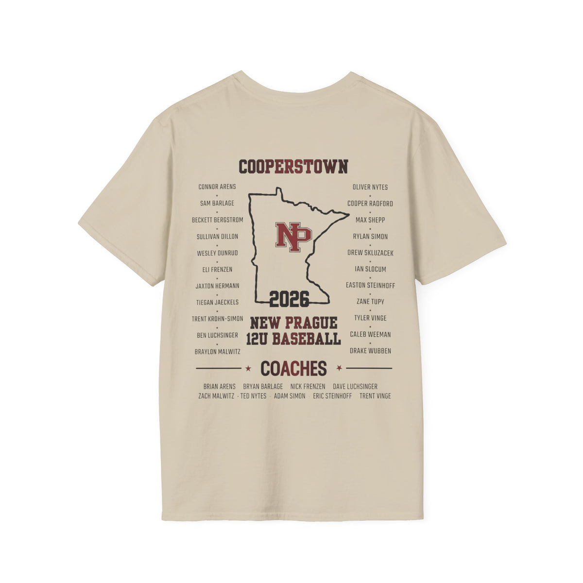 Cooperstown 2026 New Prague Team - Gildan Softstyle t-shirt Simple