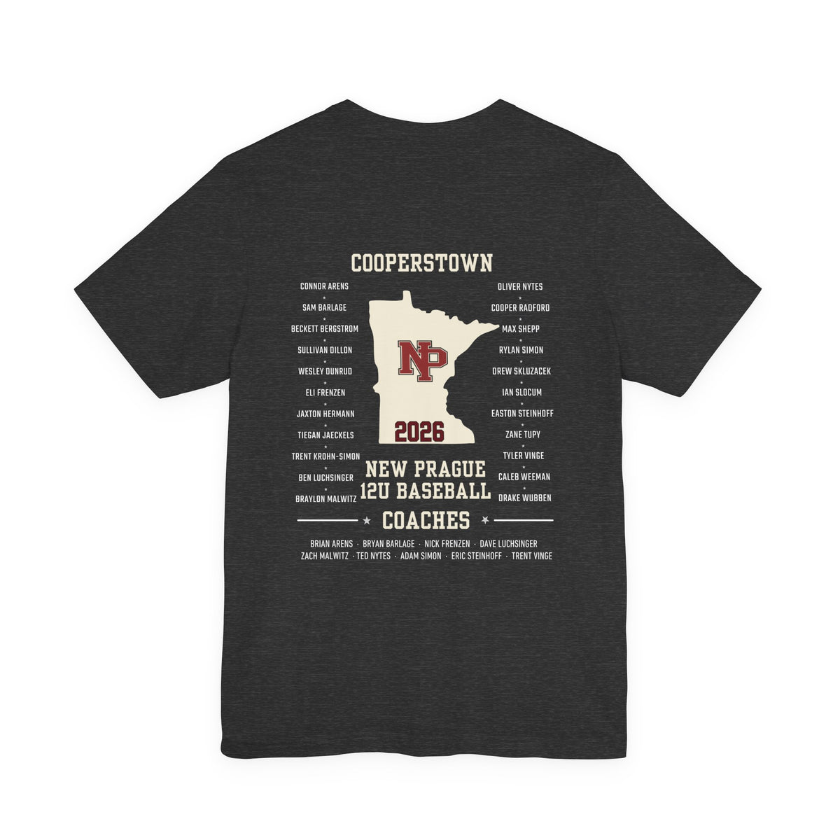Cooperstown 2026 New Prague Team - Bella+Canvas t-shirt Simple