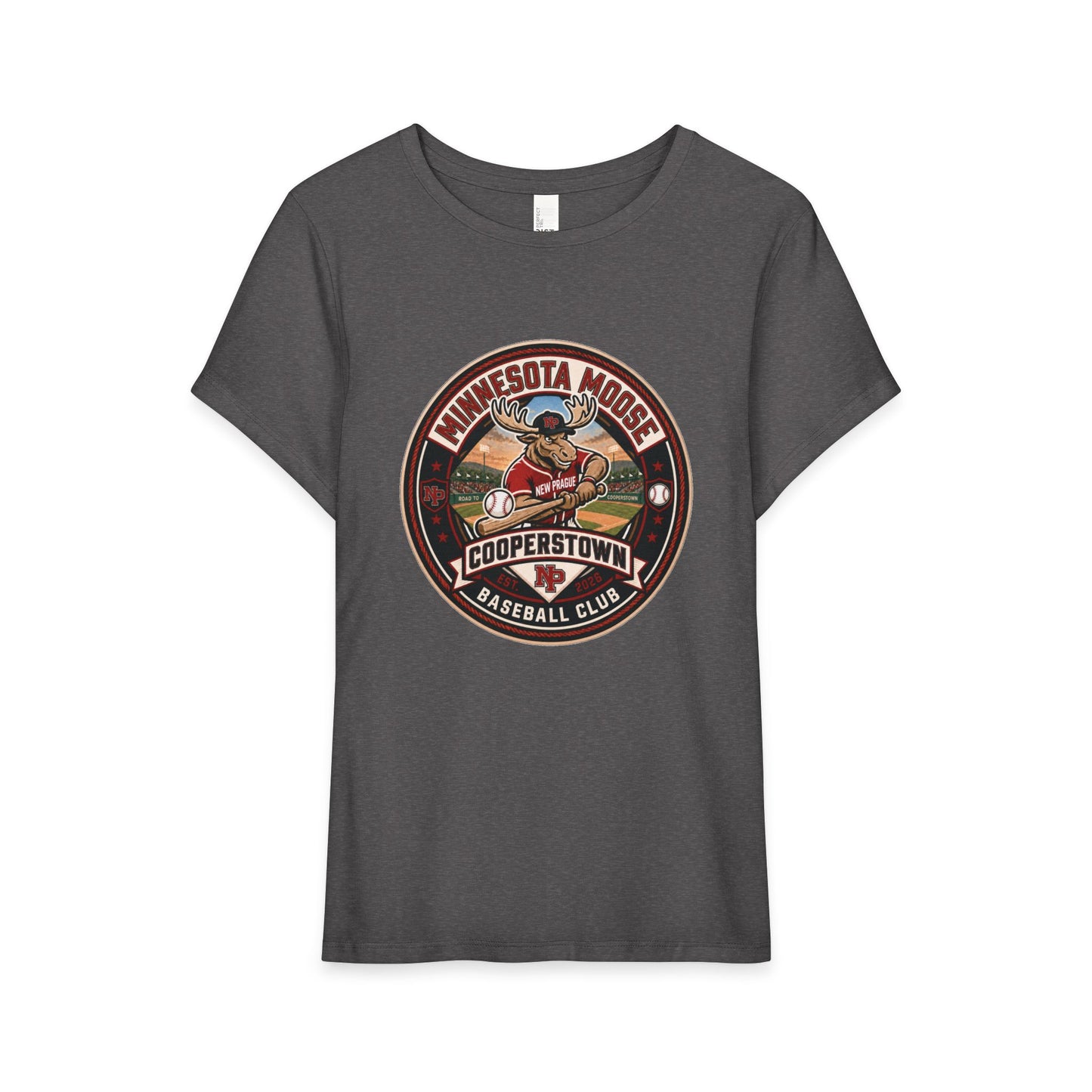 Women’s Baseball Tee — Minnesota Moose Cooperstown Baseball Club