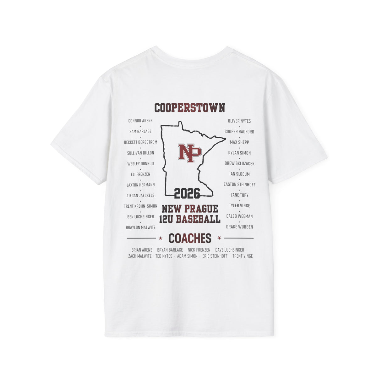 Cooperstown 2026 New Prague Team - Gildan Softstyle t-shirt Simple