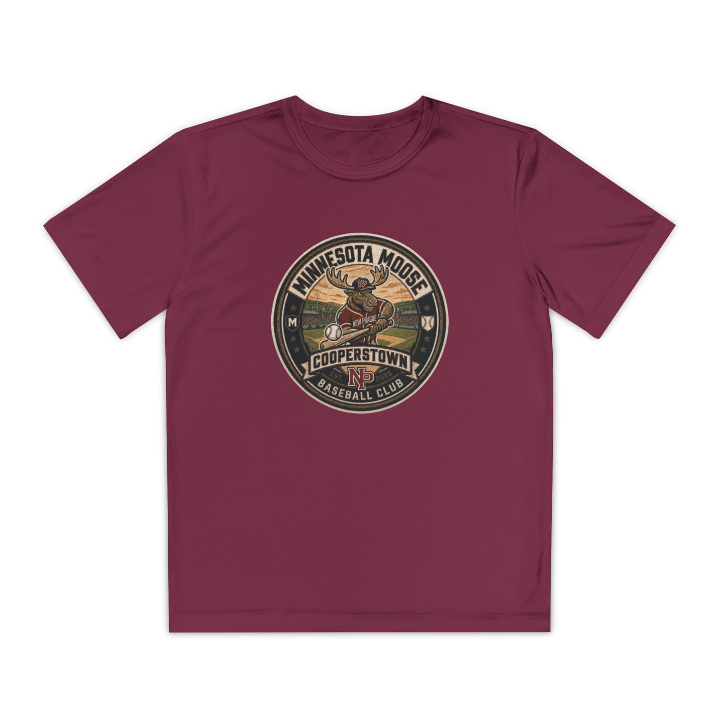 Youth Sport Tek Minnesota Moose Baseball Club Logo