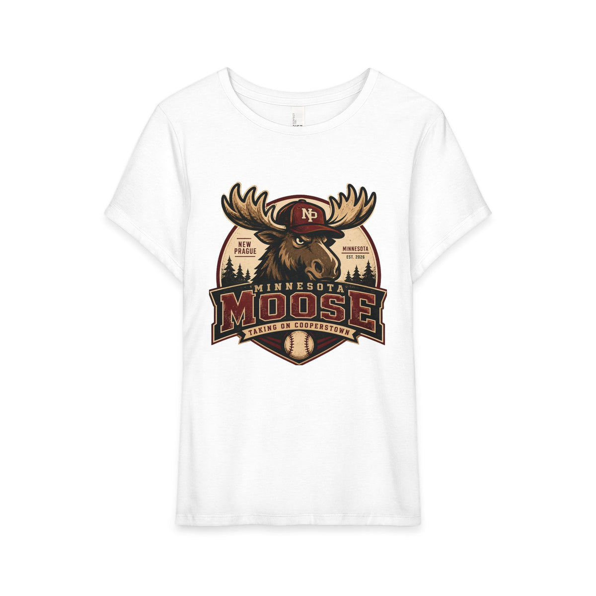 Ladies Minnesota Moose Graphic Tee —District Perfect Tri Tee