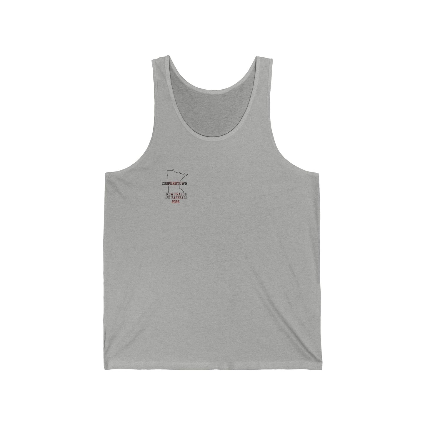 Cooperstown 2026 New Prague Baseball Ladies Tank Top Bella+Canvas · 3480