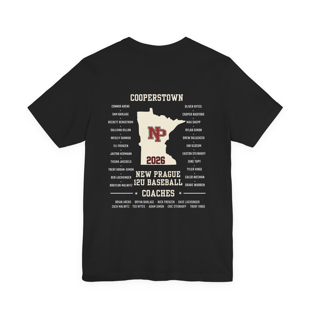 Cooperstown 2026 New Prague Team - Bella+Canvas t-shirt Simple