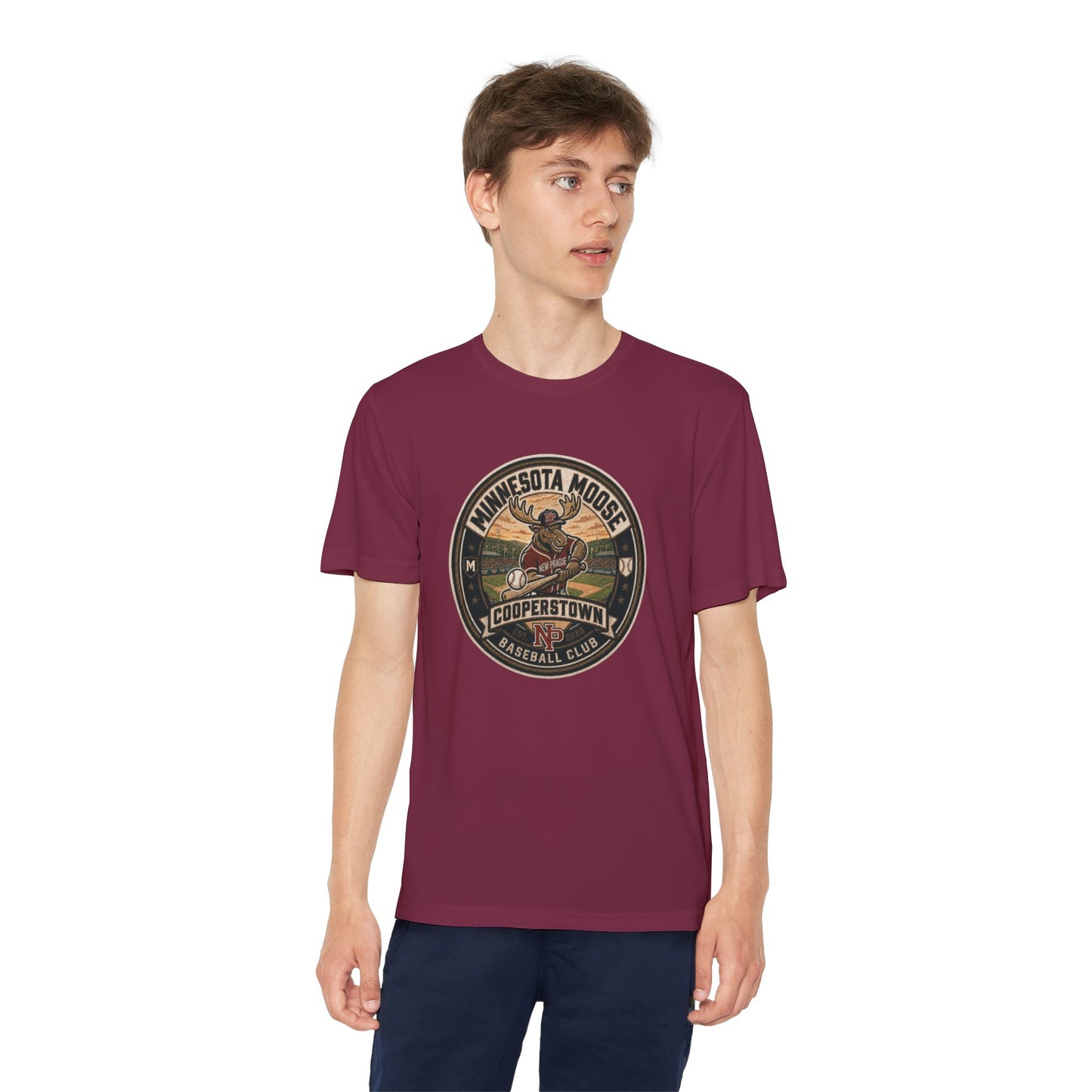 Youth Sport Tek Minnesota Moose Baseball Club Logo