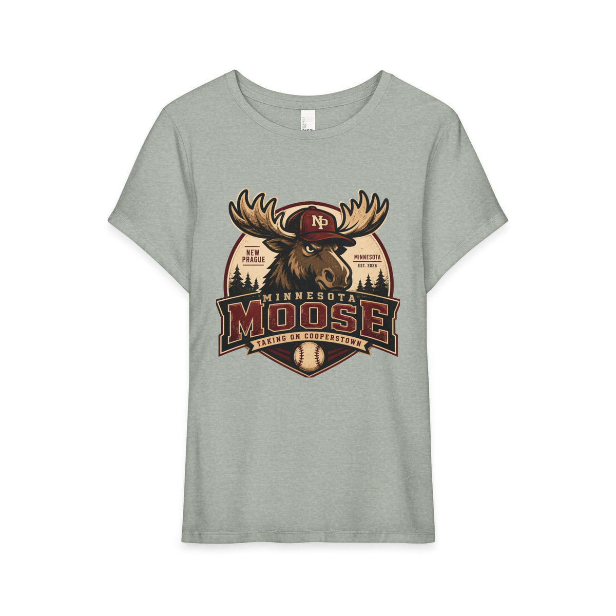 Ladies Minnesota Moose Graphic Tee —District Perfect Tri Tee