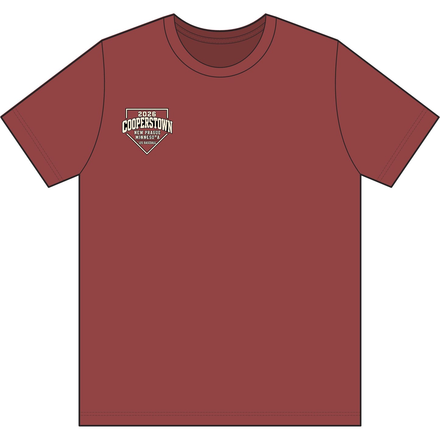 Cooperstown 2026 New Prague 12U Team Shirt - Adult