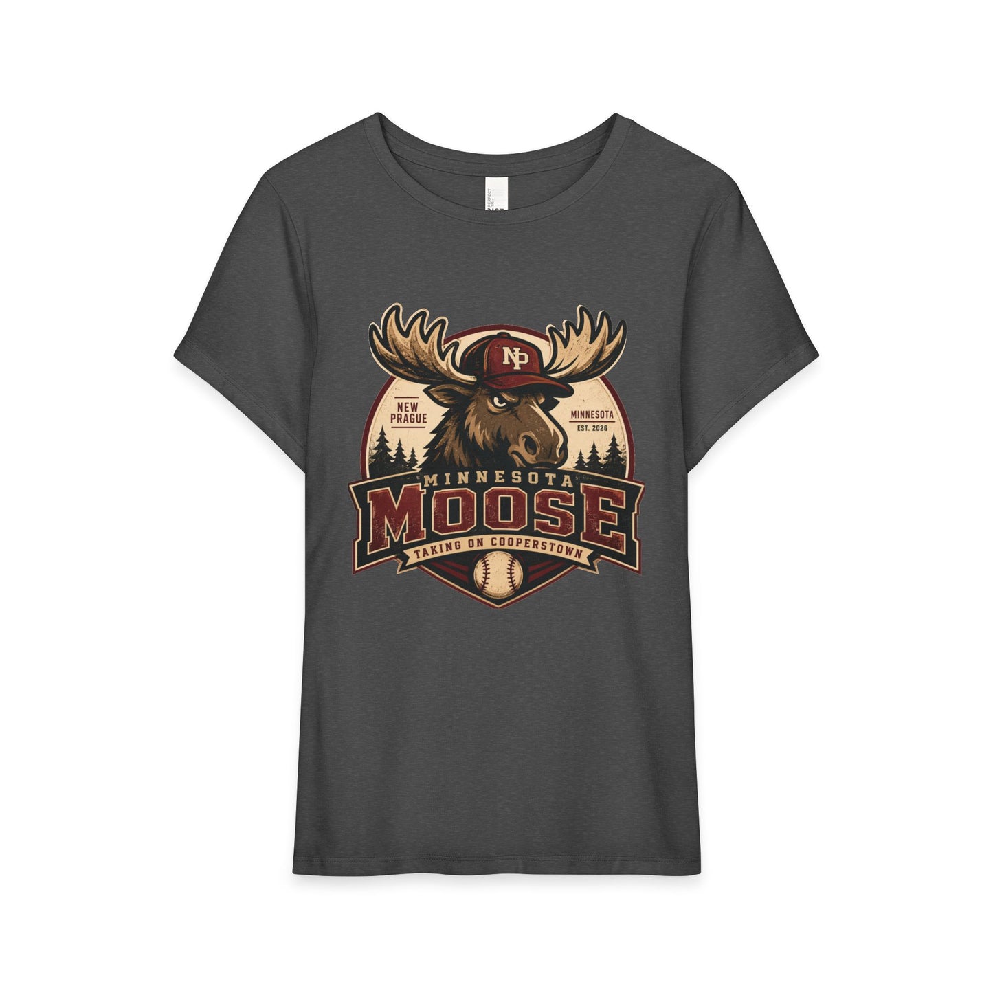 Ladies Minnesota Moose Graphic Tee —District Perfect Tri Tee