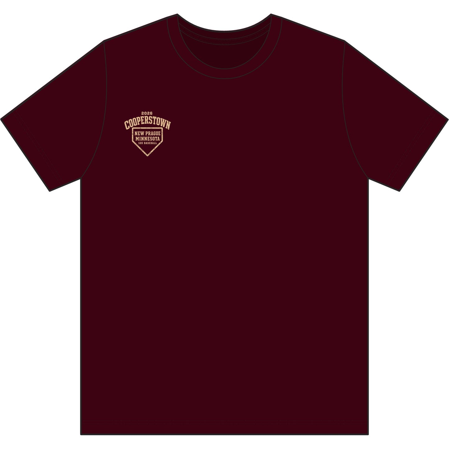 Cooperstown 2026 New Prague Team - Unisex Heather CVC Short Sleeve Tee