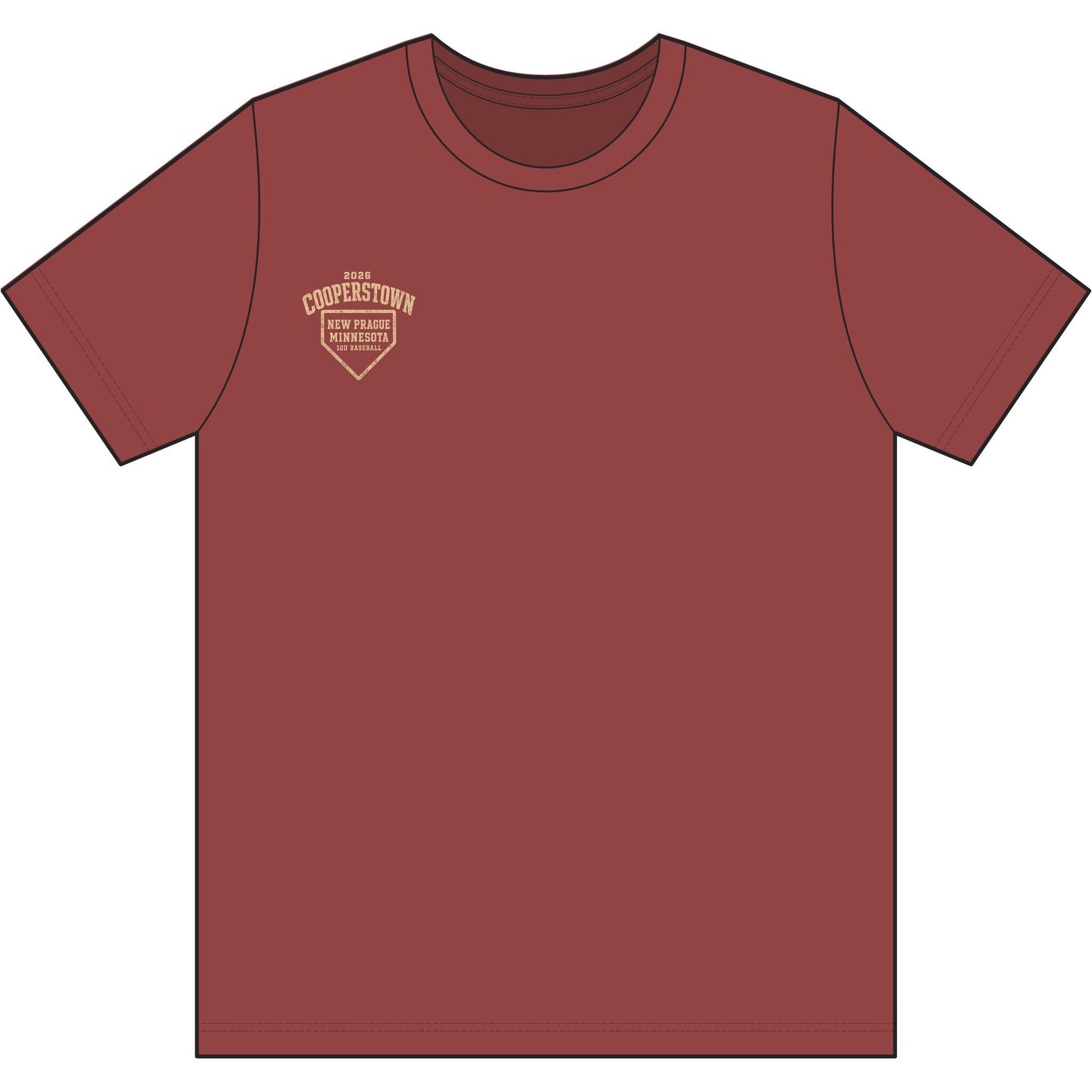 Cooperstown 2026 New Prague Team - Unisex Heather CVC Short Sleeve Tee