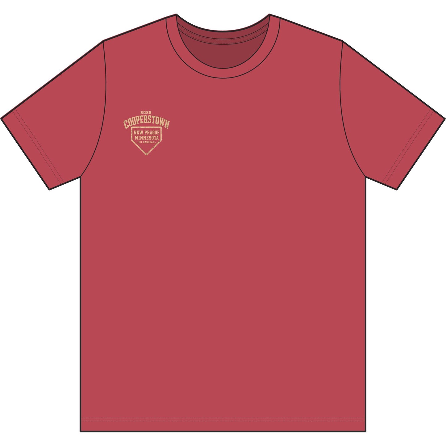 Cooperstown 2026 New Prague Team - Unisex Heather CVC Short Sleeve Tee
