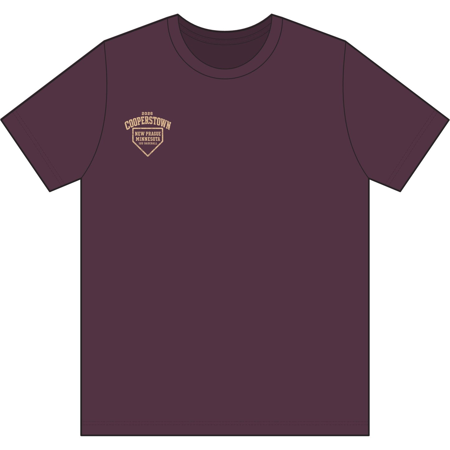 Cooperstown 2026 New Prague Team - Unisex Heather CVC Short Sleeve Tee
