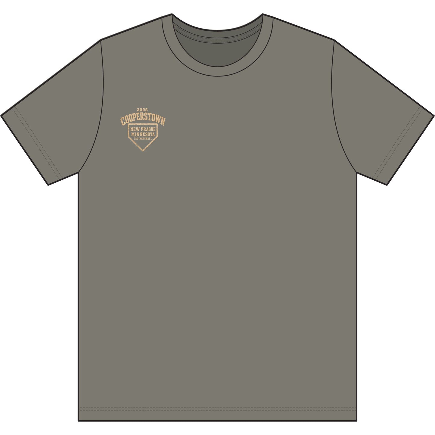Cooperstown 2026 New Prague Team - Unisex Heather CVC Short Sleeve Tee